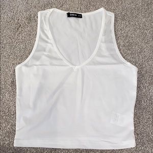White crop tank top